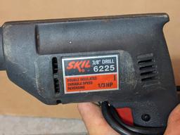 Craftsman 1/2 sheet pad sander and a Skill 3/8'' VSR drill, both run, but sander is a little noisy,