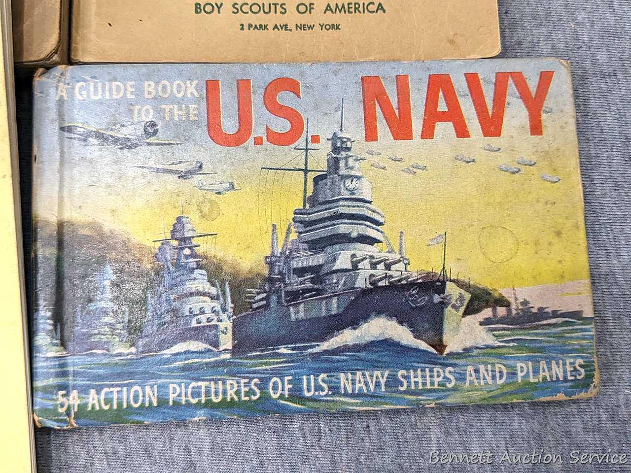 A collection of "little" books incl "A Guide Book to the US Navy" "War Planes of All Nations" "The