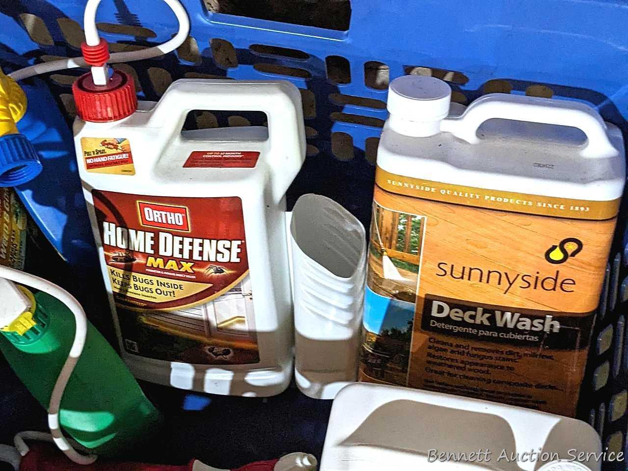 Sunnyside Deck Wash (one mostly full one mostly empty), Round Up, Car Wash, RainX Spot Free Rinse,