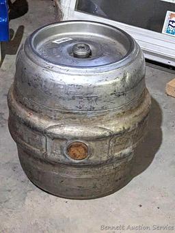 Pabst beer keg is about 13" x 16".