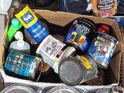Tractor and implement enamel, wood stain, linseed oil, paint, butane fuel, spray paint, ceiling