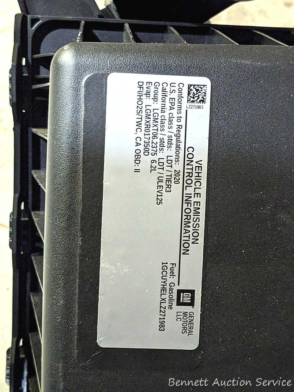 Seller notes 2020 Chevy STD Silverado air cleaner, also has cab light and more.
