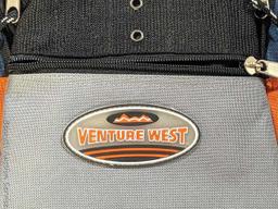 Nice Venture West hiking backpack is about 19" long and in good condition.