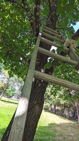 Aluminum extension ladder section is approx. 12'.