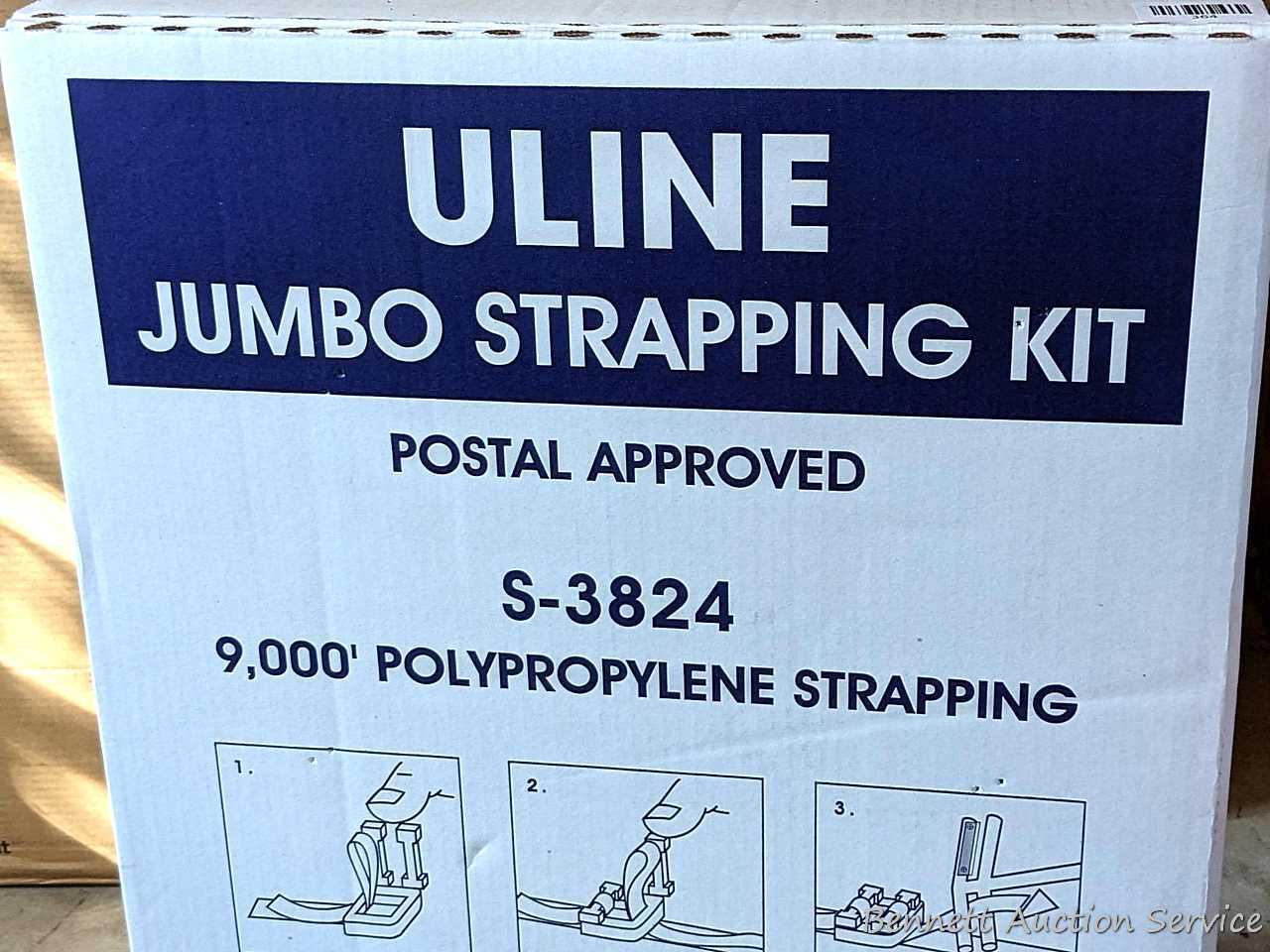 Uline jumbo strapping kit, comes with strapping, clips, and is no. S - 3824.