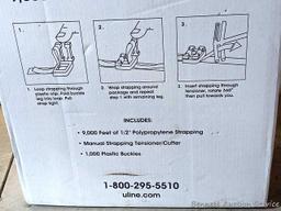 Uline jumbo strapping kit, comes with strapping, clips, and is no. S - 3824.