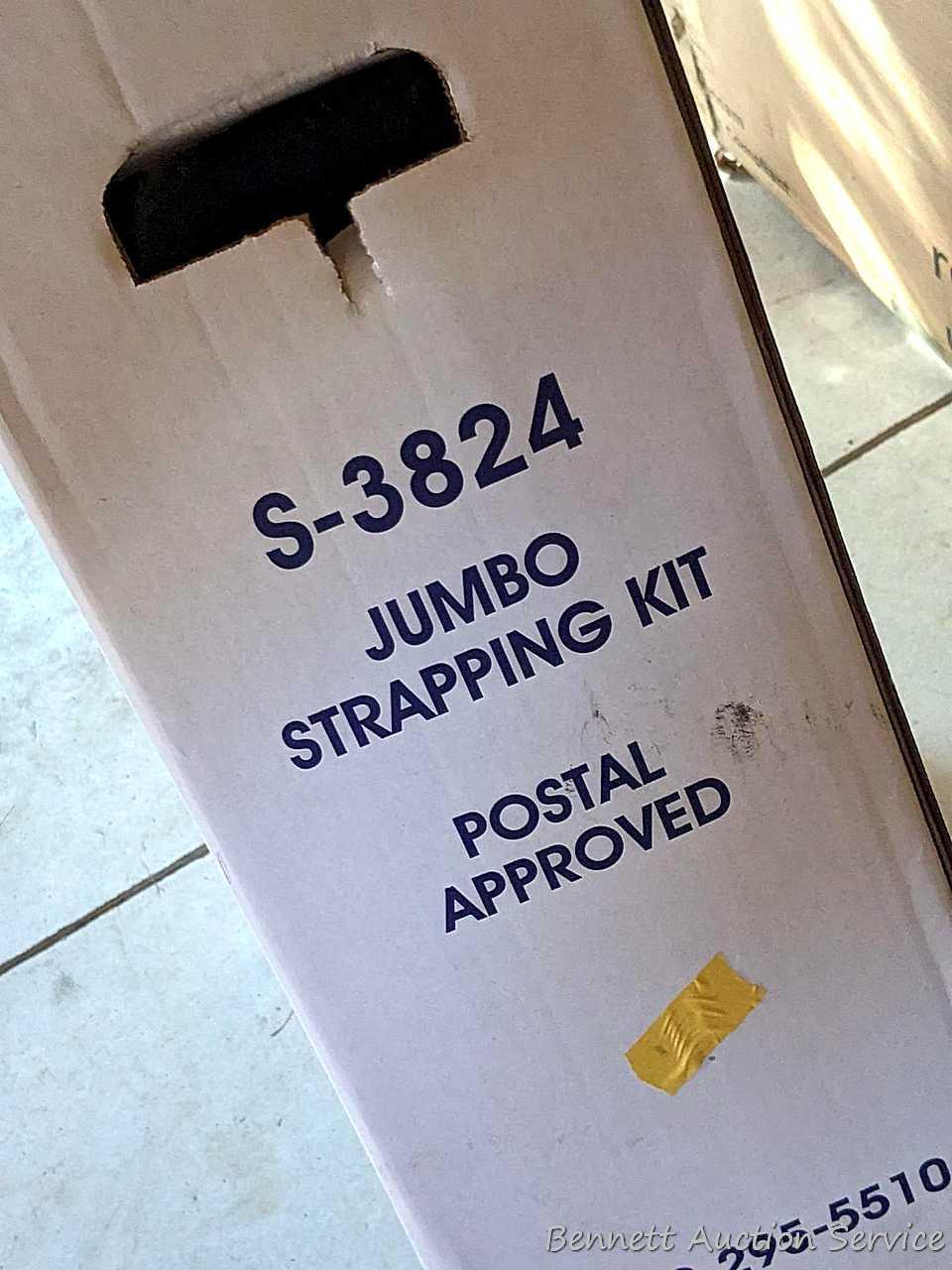 Uline jumbo strapping kit, comes with strapping, clips, and is no. S - 3824.