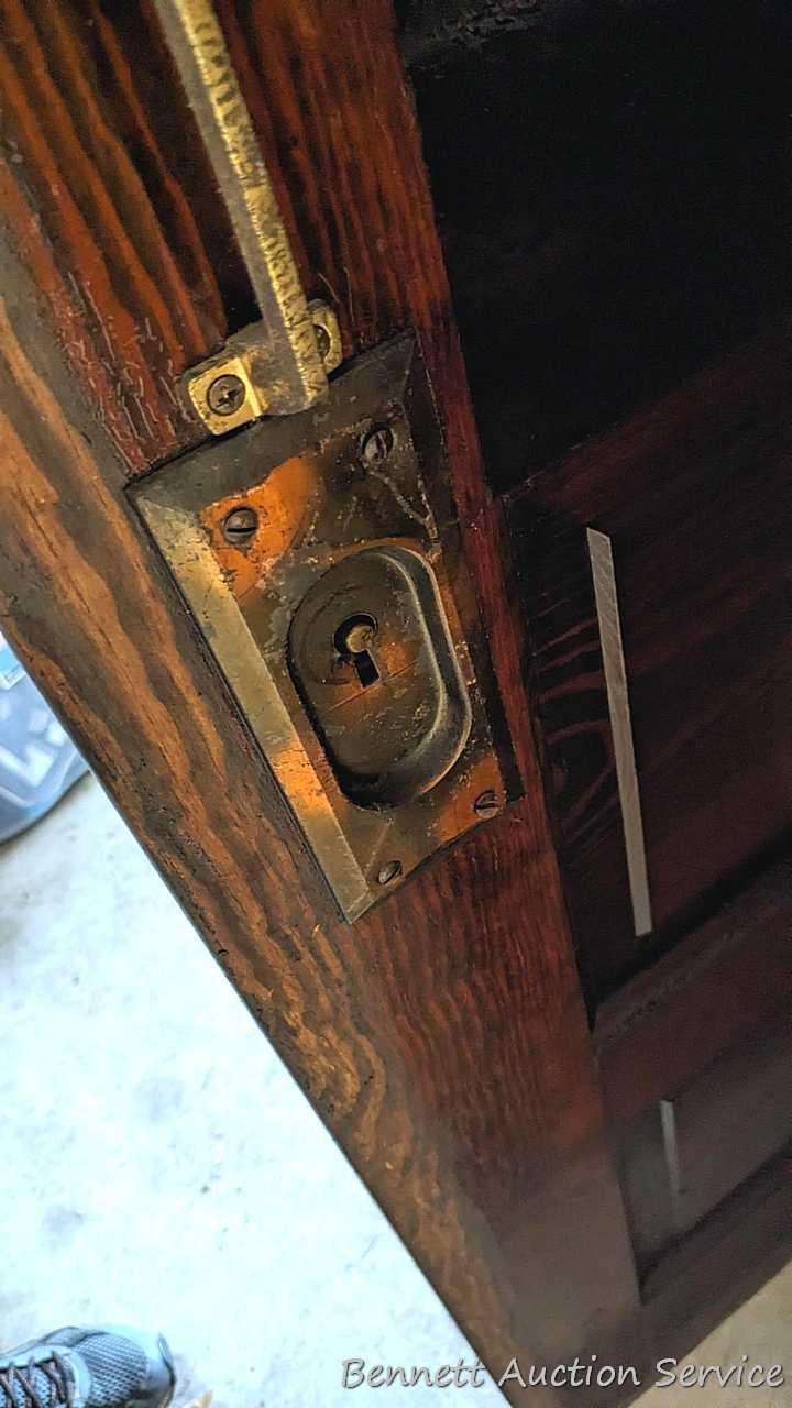 Pair of vintage sliding doors with the classy copper hardware. The doors measure approx 32" x 84"