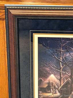 Signed and numbered framed print by Terry Redlin entitled 'His First Homecoming' has Certificate of