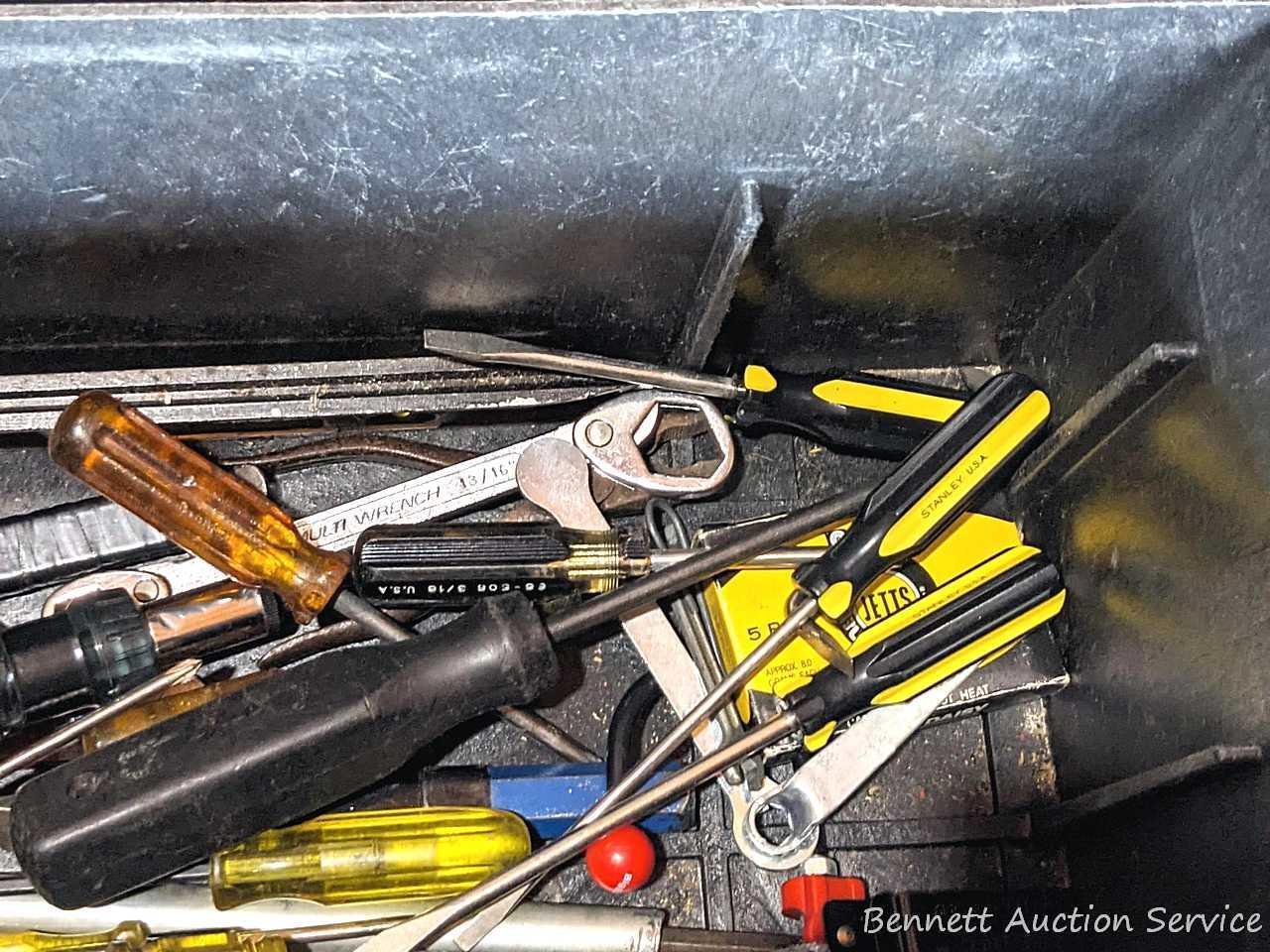 Tuff - Box full of Stanley screwdrivers, wrenches, hex wrenches, more.