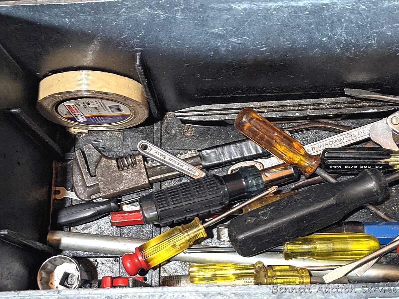 Tuff - Box full of Stanley screwdrivers, wrenches, hex wrenches, more.