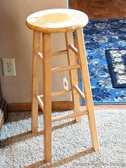 29" tall wooden stool is in good condition.