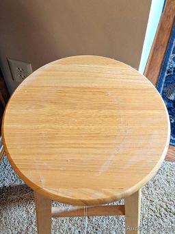 29" tall wooden stool is in good condition.