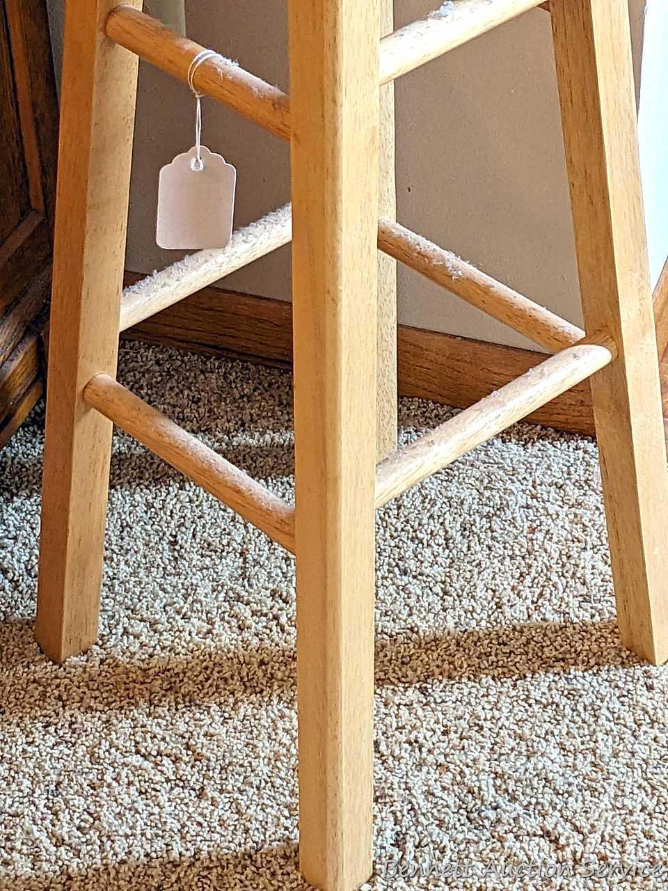29" tall wooden stool is in good condition.