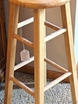 29" tall wooden stool is in good condition.