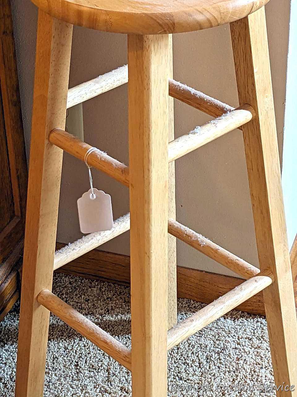 29" tall wooden stool is in good condition.