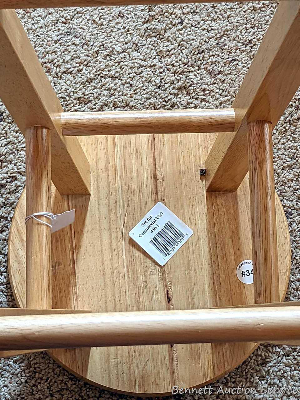 29" tall wooden stool is in good condition.