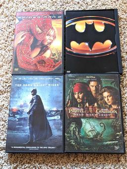 DVDs including King Kon, Spider Man, The Dark Knight Rises, Titanic, more.