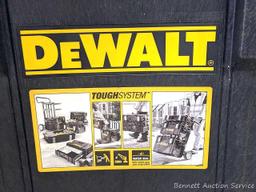 DeWalt ToughSystem stackable contractor-grade lockable tool box with gasketed lid and lift out tray