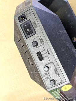 Johnson laser distance measure Model 53-028; Laser Widow projector by American DJ.