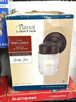 Halogen security lights; other light bulbs and fixtures.