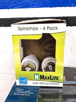 Halogen security lights; other light bulbs and fixtures.