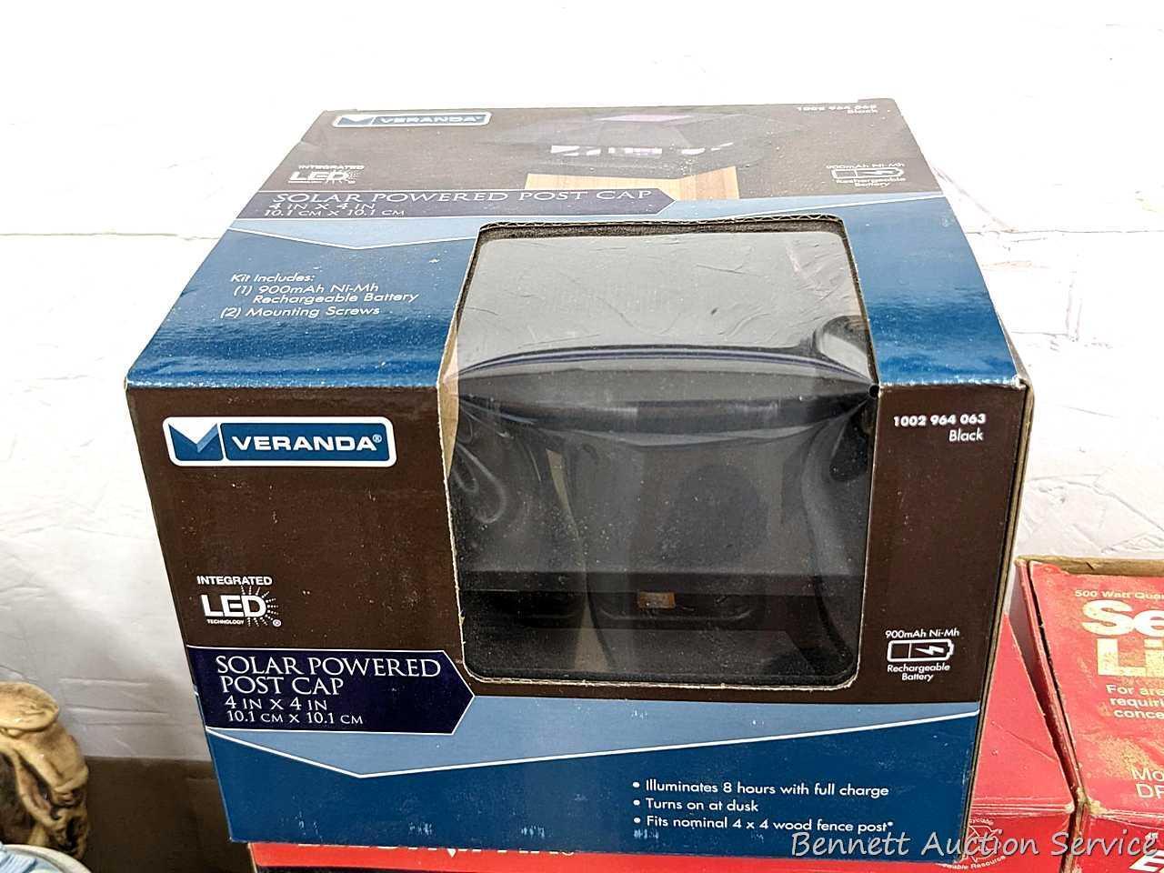 Halogen security lights; other light bulbs and fixtures.