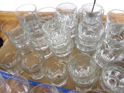 Collection of whiskey glasses are around 3" and 3-1/2" tall.