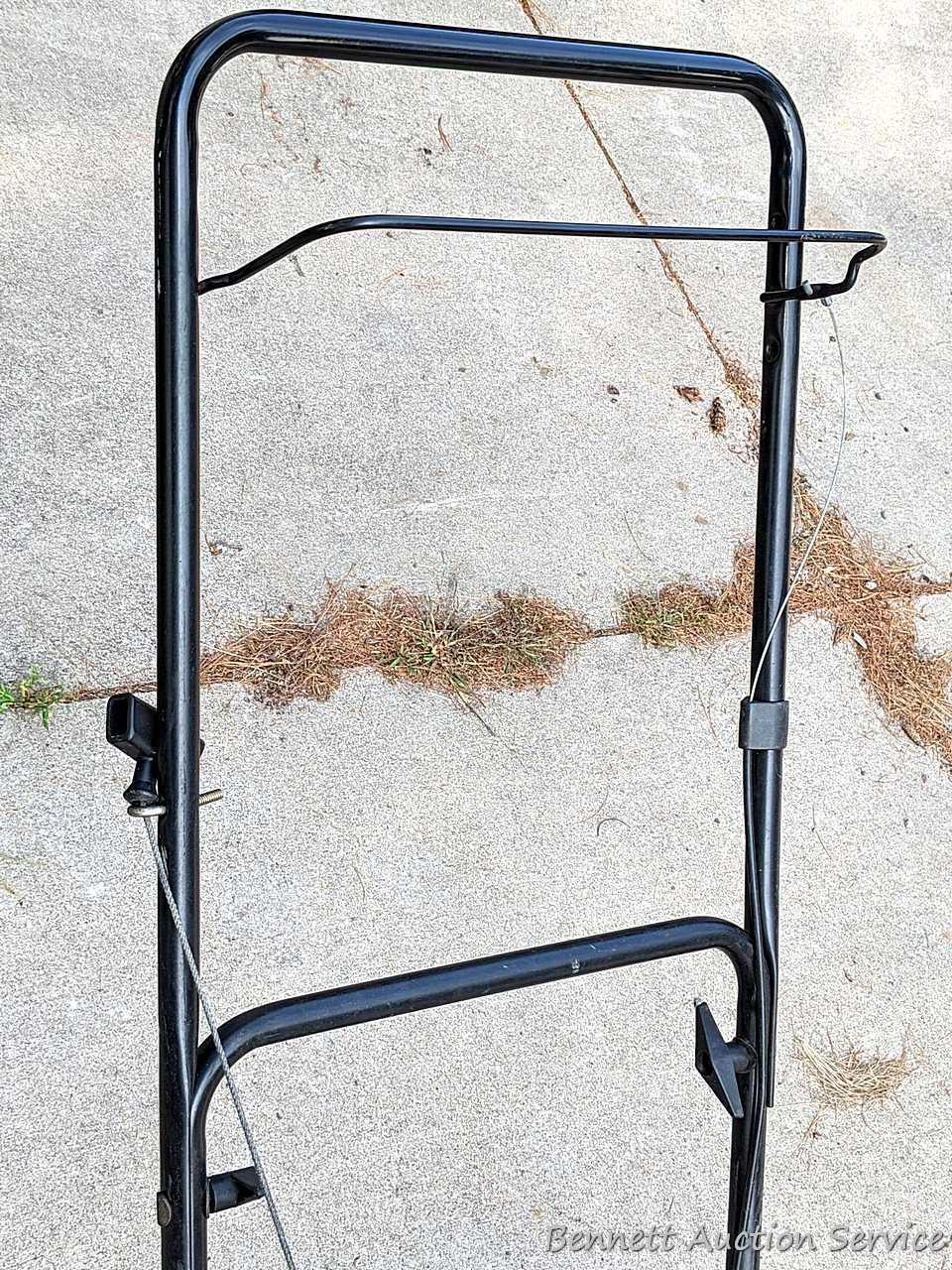 Yard Machines lawn mower with a 22" cut and a 4 HP Brigs and Stratton engine. The mower fired right