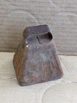 Pickup in Rib Lake. Cast Iron rooster bell and small rustic cowbell. Rooster bell is missing