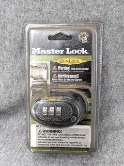 Master Lock gun lock, other gun locks, Smith's hunting knife sharpeners, bulls eye targets, Allen