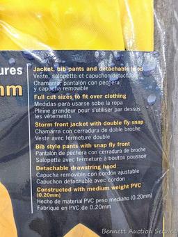 2 NIP Climate Gear weather-resistant work gear incl 3-pc Rain Suit in sizes M and XL.