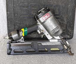 Senco FinishPro 41XP pneumatic finish nailer with separate dual action trigger, case, manual, belt