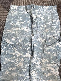 US Military Army digital camouflage combat uniform and two extra coats of the same type. All coats