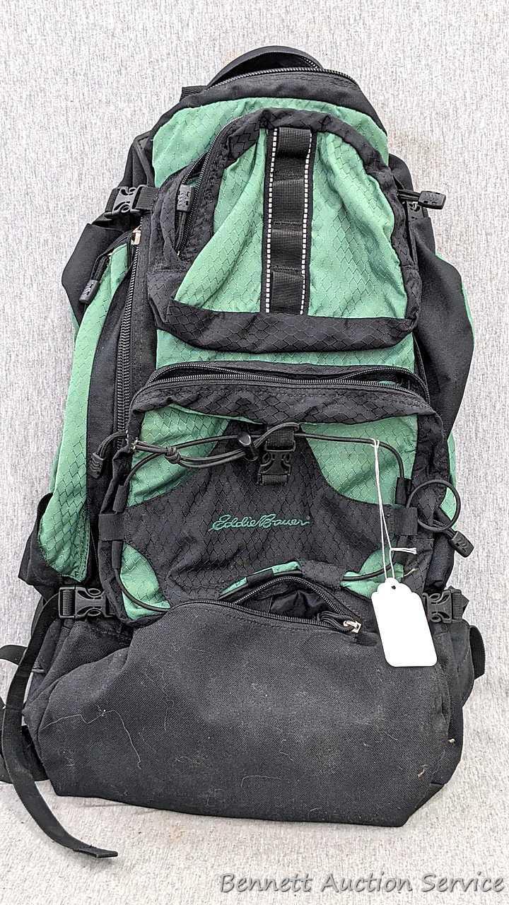 Eddie Bauer hiking backpack with plenty of pockets for your trail mix and gear for a day trip.
