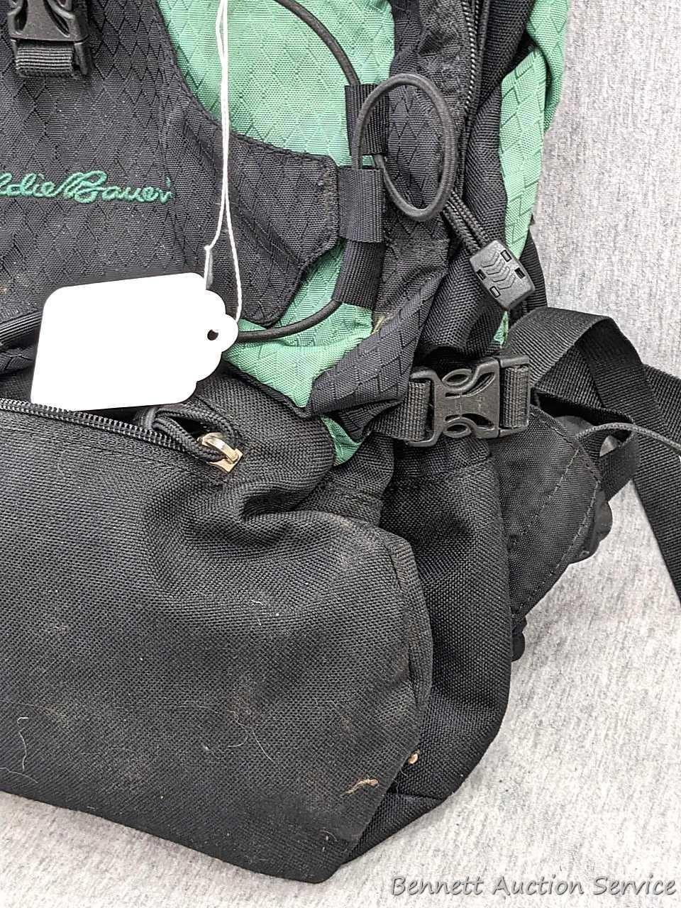 Eddie Bauer hiking backpack with plenty of pockets for your trail mix and gear for a day trip.