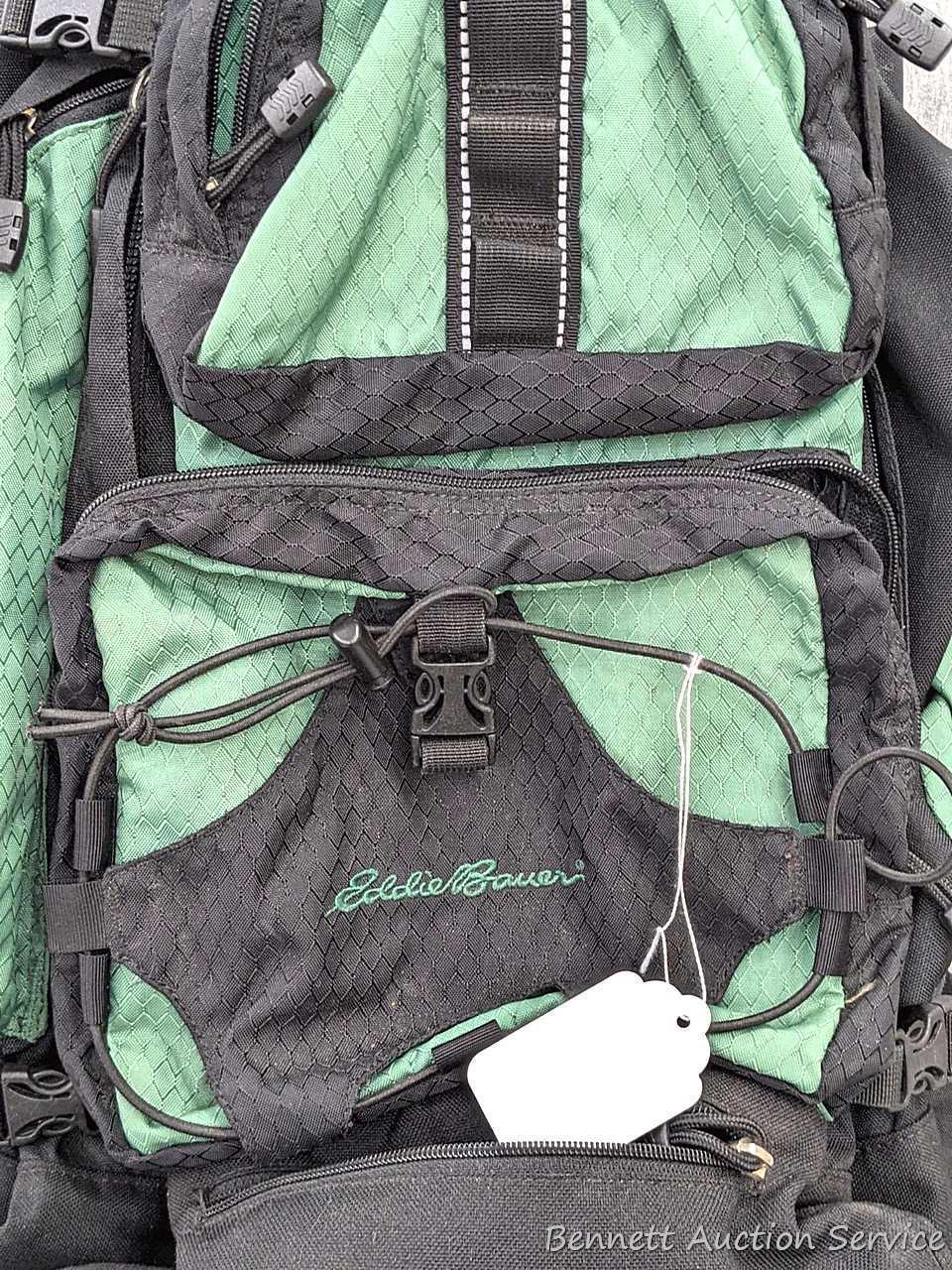 Eddie Bauer hiking backpack with plenty of pockets for your trail mix and gear for a day trip.