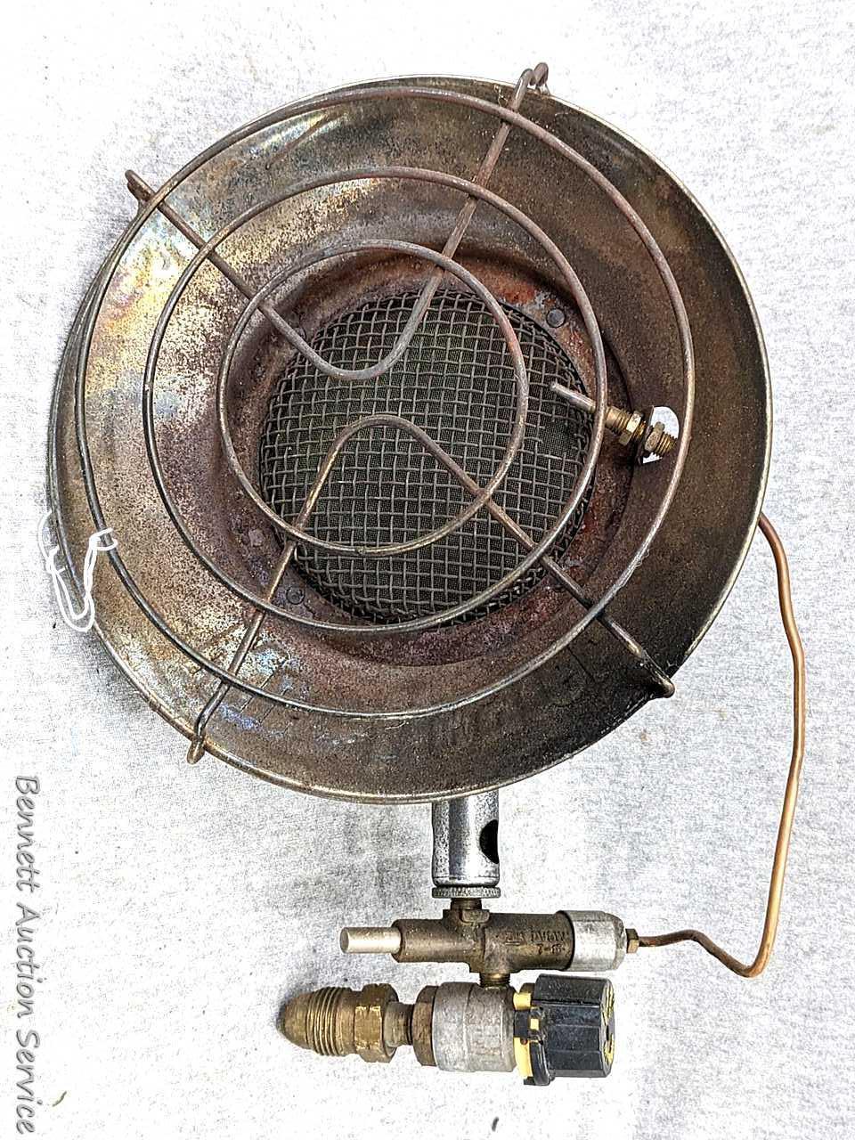 Mr. Heater single burner propane heater, great for ice fishing.