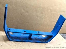 Tractor suitcase weight rack may fit your blue tractor. 2' wide.