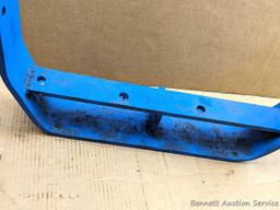Tractor suitcase weight rack may fit your blue tractor. 2' wide.