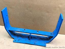 Tractor suitcase weight rack may fit your blue tractor. 2' wide.