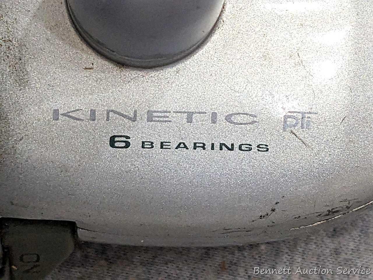 Two Zebco Quantum spinning reels. One is Kinetic KT30 PTi, the other a SS 4 Long Stroke.