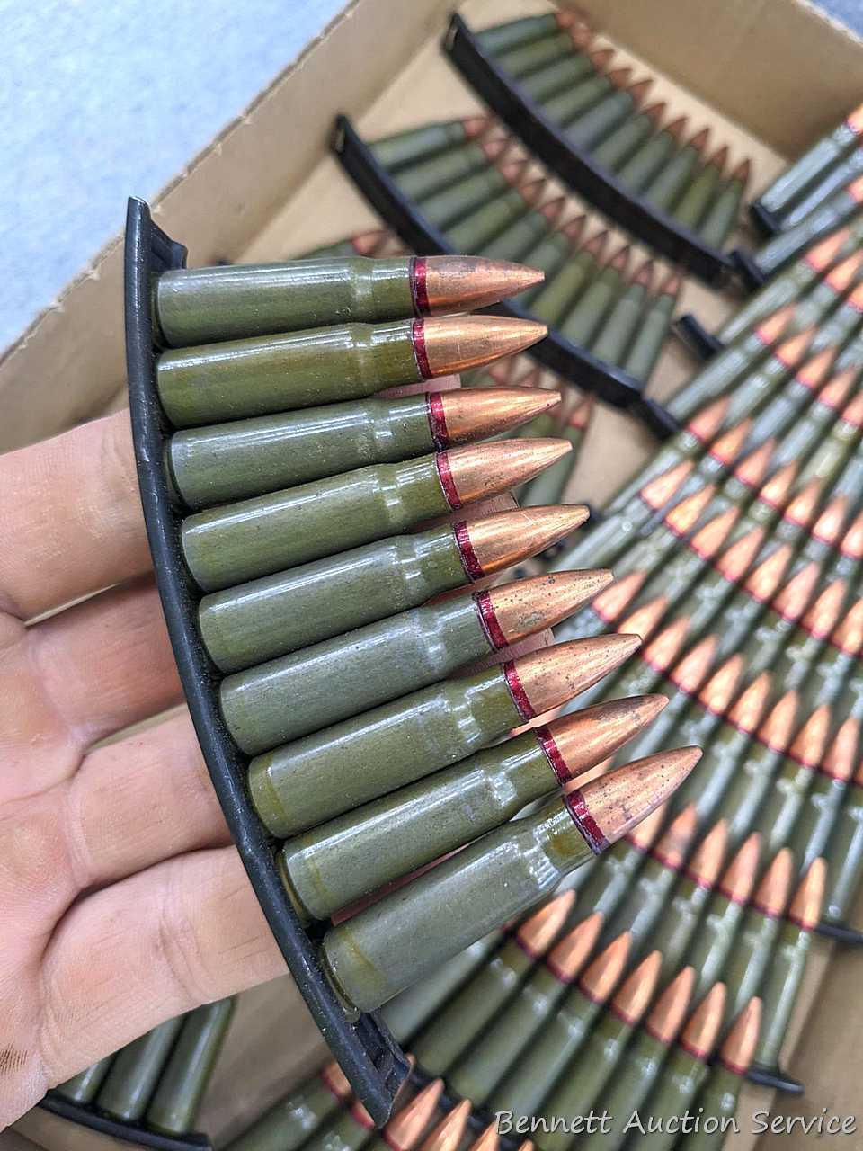 Approx 160 rounds of 7.62 x 39 Ammunition in stripper clips and with FMJ bullets.