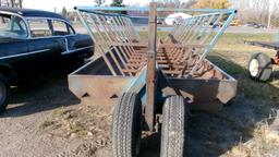 20' WERKMEISTER 4 WHEEL HAY FEEDER,  dolly frts, good condition