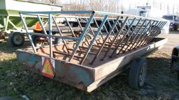 20' WERKMEISTER 4 WHEEL HAY FEEDER,  dolly frts, good condition