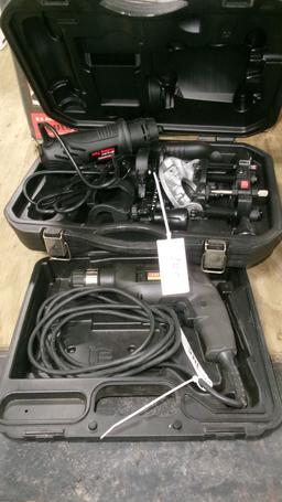 CRAFTSMAN 3/8" CORDED DRILL & CRAFTSMAN CORDED CUTTIING TOOL w / accessories (unused )