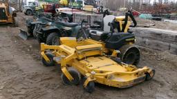 104" HUSTLER ZERO TURN MOWER, 3  deck hyd. lift, belt driven, 37 H. P., Tweel no flat tires, +