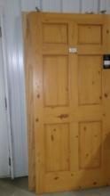 36" X 80" KNOTTY PINE TRACK DOOR & 36" X 80 " RAISED PANEL INTERIOR DOORS