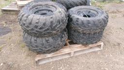 2-AT 25 X 11-12 & 2 AT 25 X 10- 12 ON RANGER RIMS