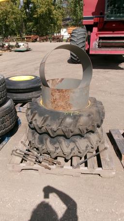 2-9.5" X 24" SWATHER DUALS, includes bands & bolts
